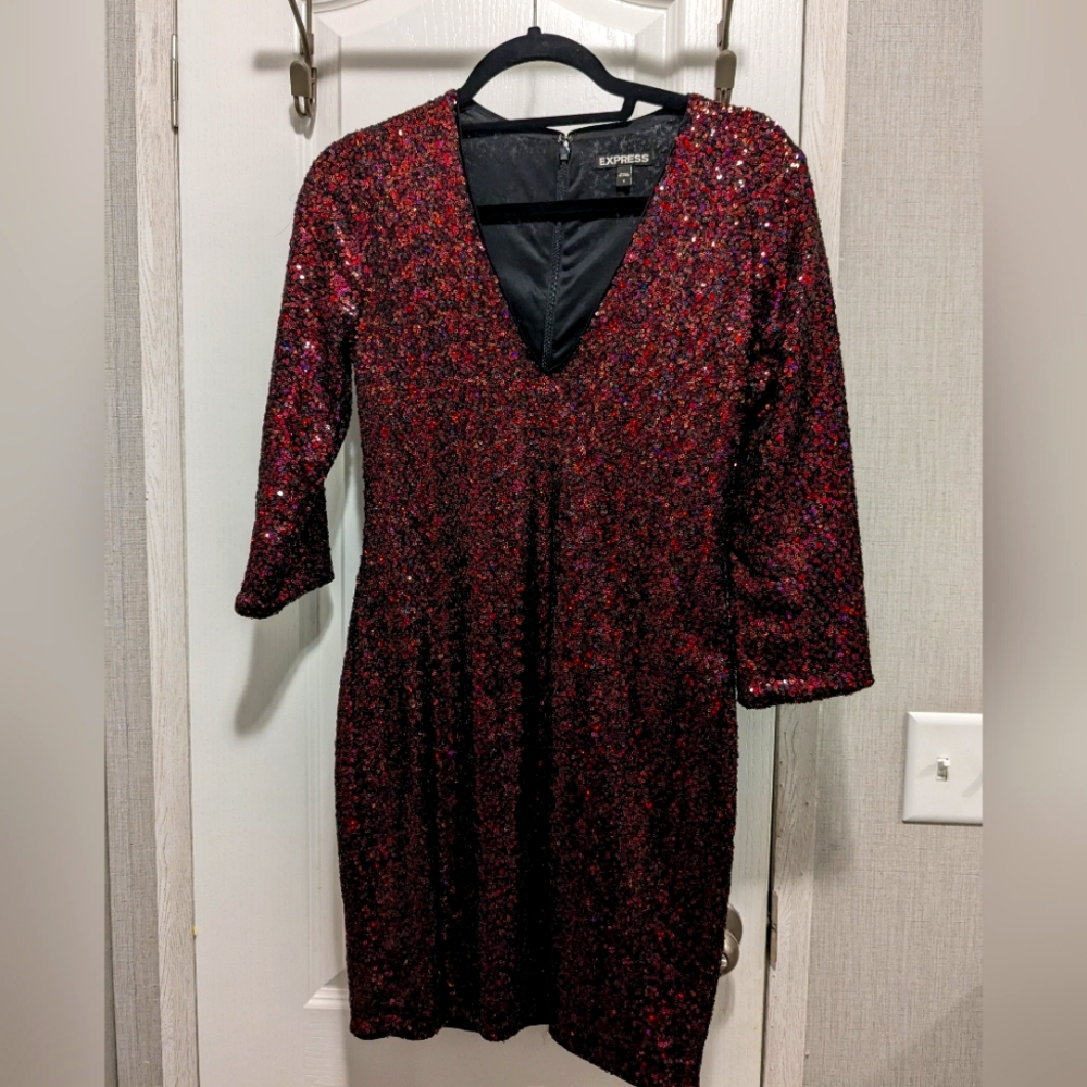 Perfect Holiday Party Dress! Express Sequin Dress EUC